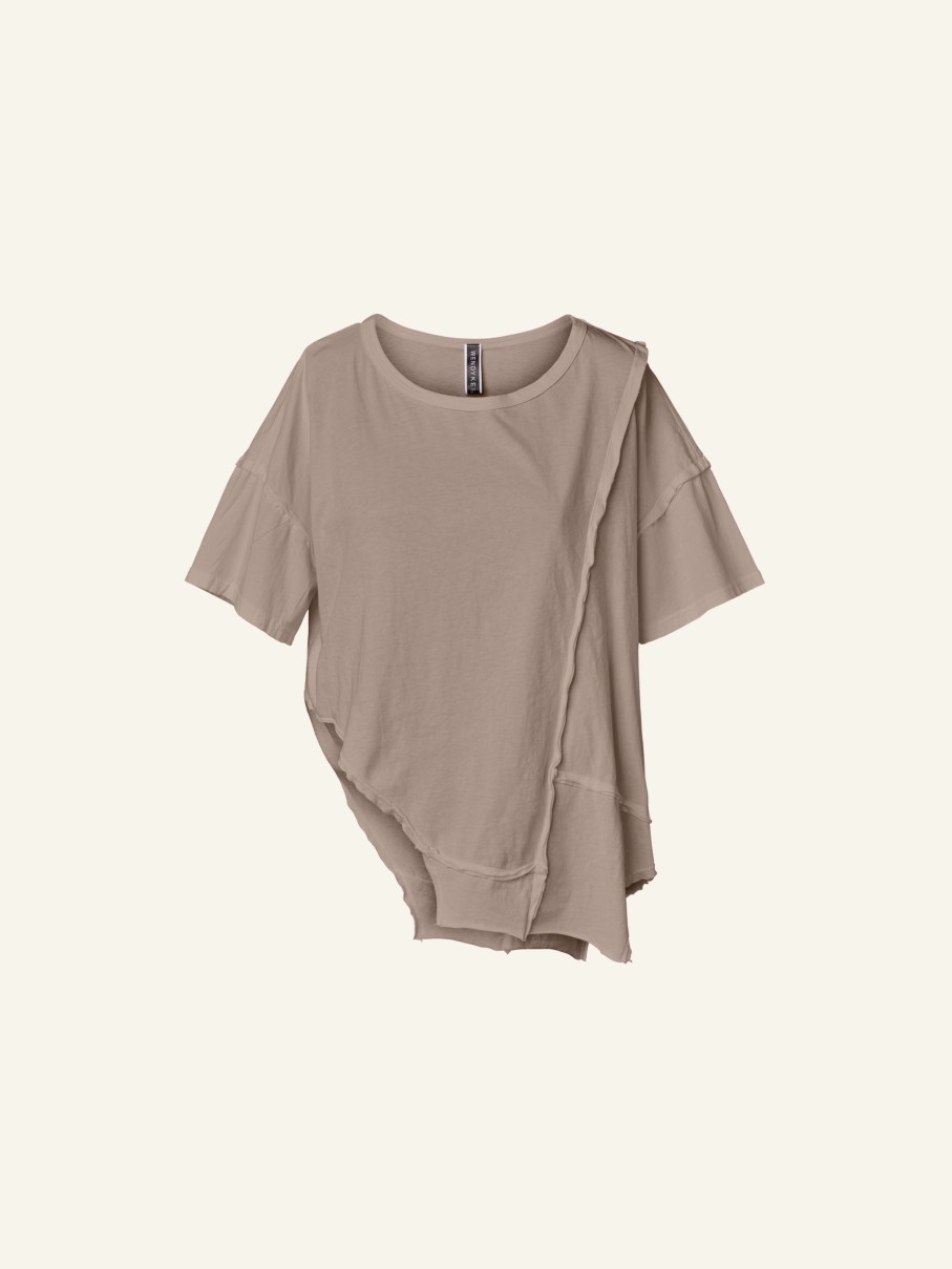 Top E Magliette | WENDYKEI T-Shirt Asimmetrica Con Cuciture