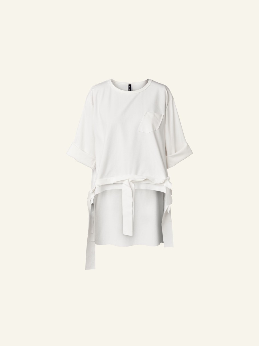 Top E Magliette | WENDYKEI T-Shirt In Tessuto Punto Milano Con Schiena Piu Lunga