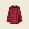 Top E Magliette | WENDYKEI Maglietta Ampia In Tartan Scozzese Rosso